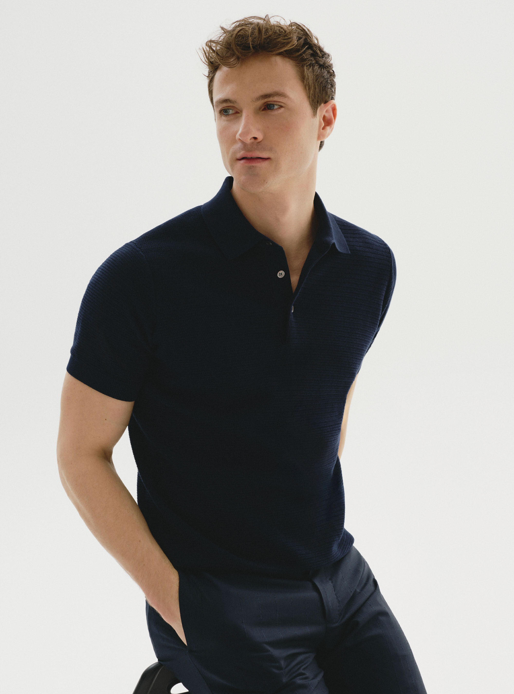 Navy polo shirt collection